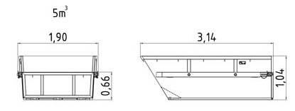 bild på ritning dumper 5m3