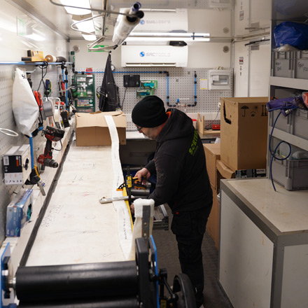 Förberedelse av relining-strumpa