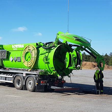 Sortera sugbil som slamsuger