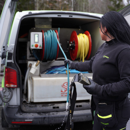 Sortera - stamspolningsbil