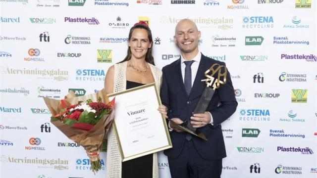 Lovisa och Henrik på återvinningsgalan 2022