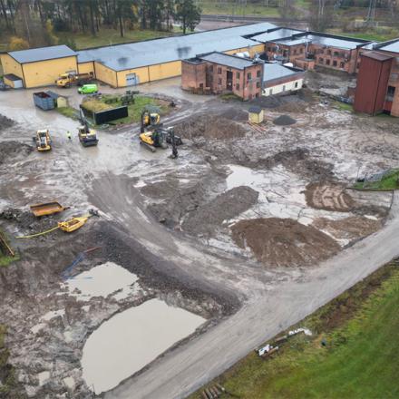 Drönarbild sanering