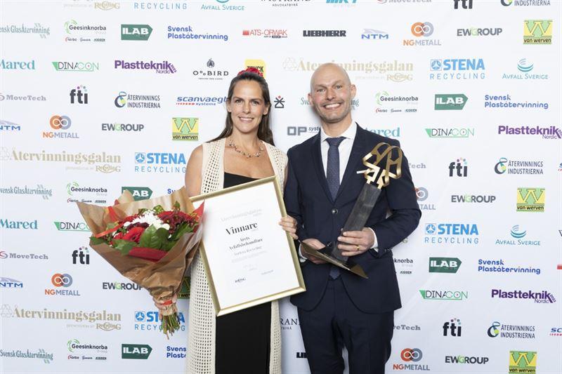Lovisa och Henrik på återvinningsgalan 2022